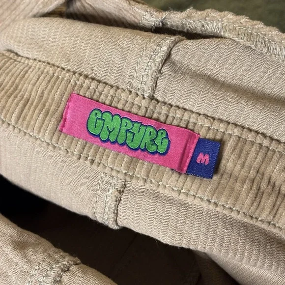 Empyre Suzie Khaki Corduroy Overalls Womens M Streetwear Utility - Picture 10 of 15